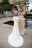 Inne suknie ślubne Biała syrena plażowa Przezroczysta z tylnej koronkową bez rękawów Suknia ślubna sukienki ślubne w rozmiarze suknie pannowanowe vestido deoto