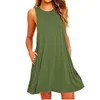 Womens Summer Casual Swing TShirt Dresses Beach Cover Up With Pockets Plus Size Loose Tshirt Dress 220527