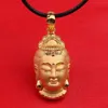 Chaînes pendentif tête Guanyin en or dur mâle et femelle grand bouddha Shakyamuni 24K pendentifChains Llis22