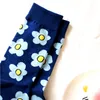 Sokken Hosiery Koreaanse Mode Vrouwen Full Flowers 5 Pairs A Veel Casual