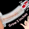 Nxy Toy Extension Penis Extender Cap Vibrators Sleeve Enlargement with Spikes Realistic Silicone Sex for Men Cock Rings Shop 121621017676