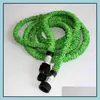 75Ft 100Ft Expandable Magic Flexible Garden Hose Aliumum Conector For Car Water Pipe Plastic Hoses To Watering With Spray Gun Drop Delivery