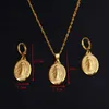 Guld 24K pl￤terad katolsk kristen smycken Mor Cameo Design Virgin Mary Pendant Necklace Jewelry230d