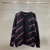 Herrkvinnor Designers Sweaters Luxuy Sweatshirt Balancai Brodery Knitwear Winter Clothes Classic Series Letter Jacquard Sweater High Quality