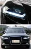 Автомобильные фары для Audi A6, светодиодные фары в сборе 2005-2012, фары A6L, ходовые огни, пусковые фары