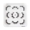 5 Pairs Fluffy Faux Mink Eyelashes Thick Curl 3d False Eyelash Lashes Full stripFake Eye Lash Extension Silk Eyelashs