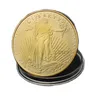 10pcs Artes e artesanato American Goddess Gold Coin Liberty Eagles Anniversary Souvenir Metal