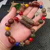 Charm Bracelets Natural Tibetan Dzi Agates For Women Men Ancient Nine Eye Agat Red Carnelian Chalcedony Bracelet Buddha JewelryCharm Raym22