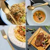 Dinnerware Sets Complete Of Cutlery Fork Spoons Knife Set Stainless Steel Gold Crockery 5 PcsDinnerware