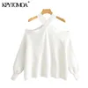 Vintage Stylish Strapless Loose Knitted Sweater Women Fashion O Neck Long Sleeve Female Pullovers Chic Tops 201224