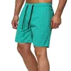 Summer Men Spodenki 2021 Plaża Szeroka noga Solid Color Szybkie Suszenie Sznurek Długość Mężczyźni Fitness Spodenki Streetwear Y220420