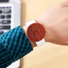 Wristwatches Wooden Watch Men Women Unique Individual Ball-shaped Rolling Led Date Leather Strap Wristwatch Wood Bamboo Reloj De Madera