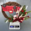 Red Truck Weihnachten Kranz Fenster Eindertür Dekoration Wand hängt für Weihnachten Dekorationen Requisiten Party Home 0825