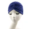 Chapeau musulman Turban mode solide femmes bandeaux noués filles coiffure extensible Bandanas chimio casquette indienne accessoires de cheveux HCS203