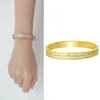 Bracelet pour femmes marque de luxe couleur or Bracelets en acier inoxydable Bracelets femme 2 rangées cristal pierre amour marque charme célèbre bijoux cadeaux de fête de mariage