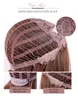 Mänskligt hår peruk syntetiska peruker ny produkt i 2022 stil medium delad brun gradient gyllene kvinnors långa lockiga peruker dagliga applikationer 220528