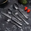 5 peça talheres cutlery set faca fork colher jantar conjunto de jantar