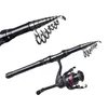 Stangenspinnfischerei und Reel Combo1.8m 2,7 mtelescopic mit Fishign Max Drag 5 kg Full Kit