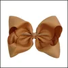Acess￳rios para o cabelo Childrens cor de cor s￳lida Ribbon Bowknot Hairptes Bairs Handmade Bowbill Clipe Baby Headwear Sweet Drop Delive DHE1R