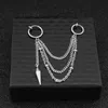 Dangle & Chandelier Stainless Steel Punk Chain Earrings For Women Men Hip Hop Tassel Long Earring Ear Clip Fashion Jewelry GiftsDangle