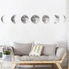 Creative Moon Phase 3D Wall Sticker Home Living Room Wall Decoration Mural Art Decals Bakgrundsdekor klistermärken C0614G12