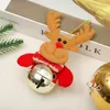 8pcs de Noël pendentif décoration de cloche Santa Snowman Doll Bell décor de Noël cadeau pour enfants