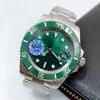 Mens Watches 40mm 자동 기계식 시계 스테인리스 스틸 블루 블랙 블랙 세라믹 사파이어 손목 시계 Montre de Luxe