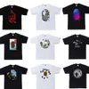 Women and Men's T-shirts 100% cotton Loose summer Shark Monkey breathable High Street Trend T-shirt Cartoon lettering printed couple short sleeves M-2XL Bathing ape