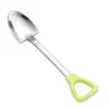 Rostfritt stålsked och gaffel Shovel Shape Design Fork Spoon Long Handle Tabellery B0708