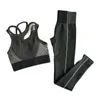 2-teiliges Ultra-nahtloses Yoga-Set für Damen, Sport-BH + Fitness-Workout-Leggings, Sportbekleidung, kurzärmeliges Crop-Top, Shirts, Fitnessstudio 220330