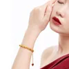 Pulseras con dijes Gold GP para mujer, exquisita pulsera de cadena con cuentas, pulsera, pulsera, pulsera para mujer, joyería de boda, BijouxCharm Lars22