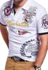 Zogaa Men's Fashionスタイリッシュなグラフィック印刷短袖ポロシャツ220716