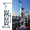 Spessa matrice stereo riciclatore Narghilè in vetro Concentrato Pneumatico Perc Tubo dell'acqua Impianti petroliferi Diffuso Bong Bubbler Shisha Accessori per fumatori