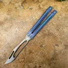 Nouveau Theone JK Balisong Butterfly Training Trainer Couteau non tranchant trois couleurs D2 Blade Channel Titanium Handle Swilt Jilt Couteaux Chimera Hom Ex10 Triton Kraken BM51