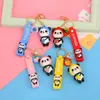 Keychains Personality Cute Panda Charm Keychain 3D Silicone Animals Pendant Small Gifts Car Trendy Jewelry Bag AccessoriesKeychains