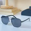 1set Fashion Eyewear Collection Sunglasses Cycling Designer SPR59Y Men Metal Frame Resin Lenses Double Beam Trimming Glasses Super Square