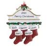 Decorações de Natal Família Personalizada Tree de Natal Pingente de Ornamento Mantel Férias 2022Cristmas