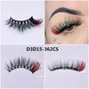 Cils colorés Wispy Fluffy Glitter Faux 3D Mink Lash pinceau surligneur pour le maquillage quotidien