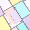 MINKYS 40 hojas de color rosa púrpura A5 A6 cuaderno recarga de papel índice de carpeta en espiral página interior diario mensual semanal Agenda 220510