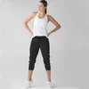 L22 Fitness Running Gym Sports Pants Cropped Women Stretch Yoga Leggings con tasche Female Push Up Sport High High Active Capr22235225