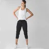 L-22 Fitness course à pied Sport pantacourt femmes Stretch Yoga Leggings avec poches femme Push Up Sport taille haute actif Capr247B