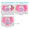 5 pcspack période menstruelle culottes femmes anti-fuite coton confort incontinence slips taille haute sexy maille sous-vêtements grande taille 220621