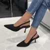 Sandálias Moda de verão Baotou slingback de um pedal de saltos finos de altos mulheres sexy simples diariamente