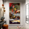 Moderne koi vissen berglandschap posters en print groot formaat canvas schilderen muurfoto's voor woonkamer woning decor geen frame