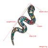 S2888 bijoux de mode broches élégantes cristal coloré strass incrusté Animal serpent papillon broche