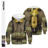 T-shirty Teenage Boys Girls Fireman Costume Bluzy Bluza Niestron dzieci odzież streetwear pullover kurtka