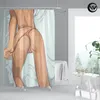 Cortina de chuveiro moderno 3d lindo nude sexy bunda impermeável acessórios de banheiro conjuntos de decoração de casa decoração 220429