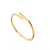 Persoonlijkheid Liefde armband zonder boor nagels Fashion Woman Cuff armband Electroplating 18K Gold 3 Color Designer sieraden