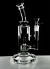 Bong Hookahs Dab Rig Glass Recycler Smoking Water Pipe Clear Size 14mm Connector