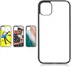 TPU PC Blank 2D Sublimation Hüllen DIY Designer Wärmeübertragung Handyhülle für iPhone 15 14 13 12 Mini Pro Max 11 XR XS 8 7 Plus Ultra mit Aluminiumeinsätzen